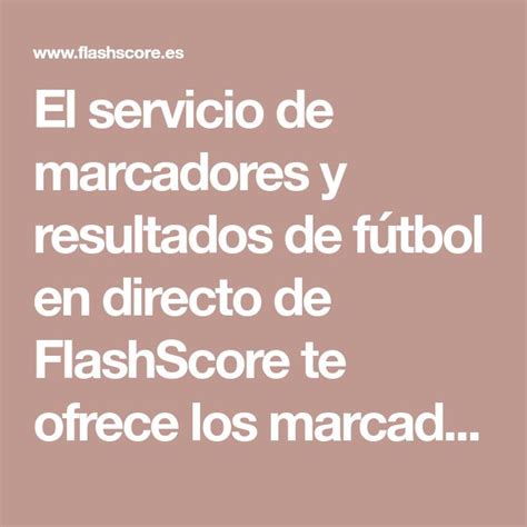 flashscore.es|marcadores fútbol hoy.